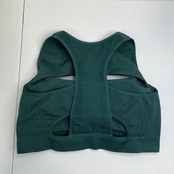 Golds Gym Women’s M Medium Sports Bra Impact Strappy High Support Padded Green - Picture 5 of 12